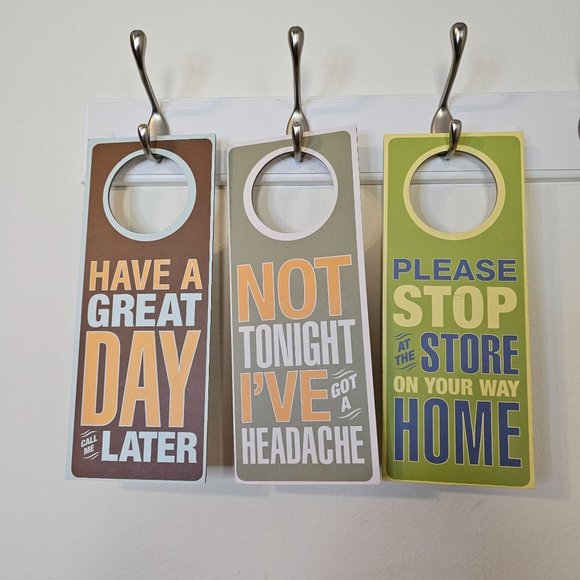 Wall Decor 3 Pack Reversible Funny Door Hangers Poshmark